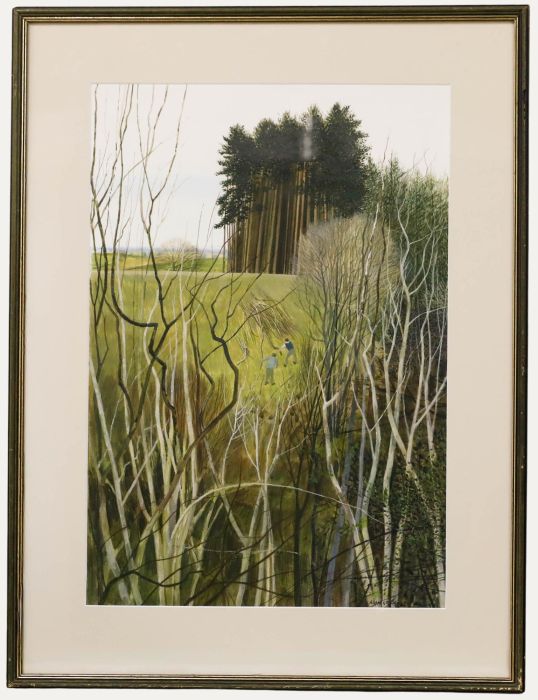 Alan John Green (1921-2020) - Framed 20th Century Watercolour, Harvesting Willow