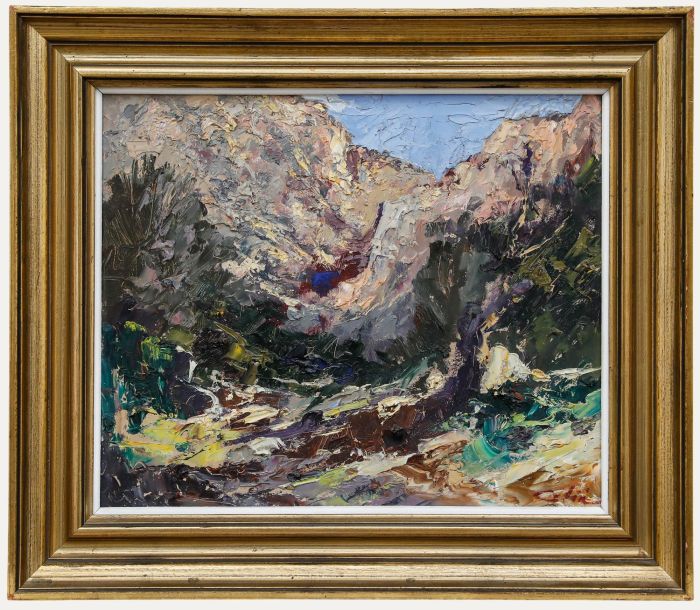 Bernardino Celia Colom (1921-1985) - Impasto 1970 Oil, Sa Calobra Mountain