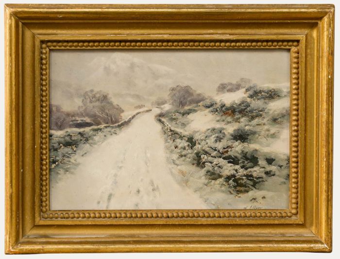 A. Oliver - Framed Late 19th Century Oil, The White Road