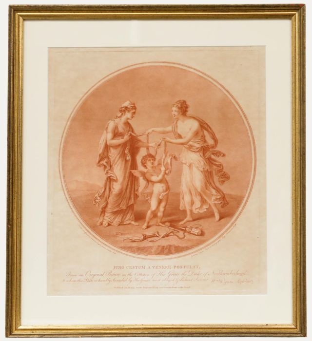 Ryland after Kauffman - Stipple Engraving, Juno Borrowing the Cestus from Venus