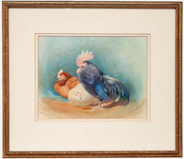 Attrib. Lindsay Macarthur - Watercolour, Study of Fowls in a Farmyard