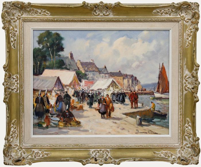 Eugene Demester (1914-1984) - Mid 20th Century Oil, Loctudy, France