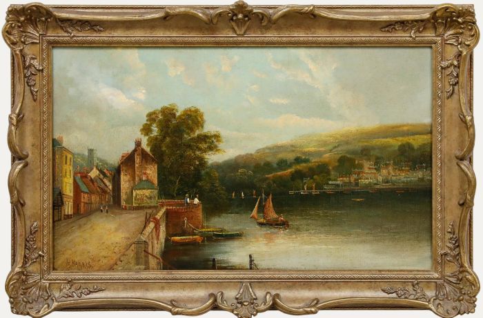 Henry Hotham Harris (c.1805-1865) - Late 19th Century Oil, Dartmouth Harbour