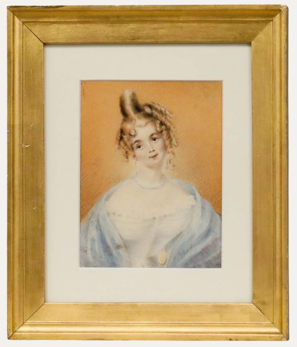 Attrib. Elizabeth Walker (1800-1876) - Watercolour, Portrait of a Regency Lady