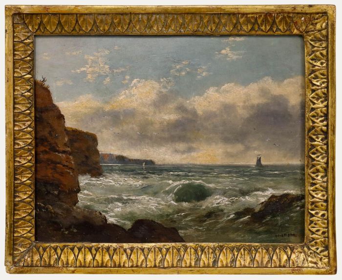 Edmund John Niemann 1813 1876 Framed 19th Century Oil Before The Storm