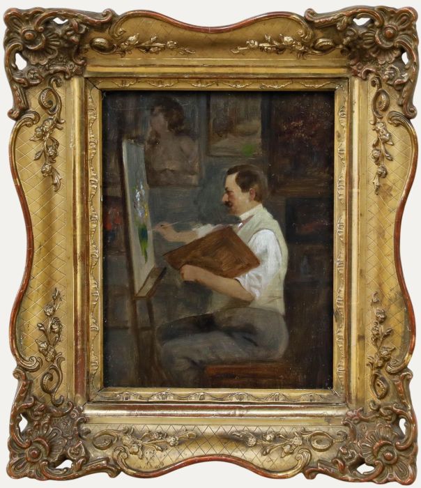 August Hermann Knoop (1856-1919) - Framed Early 20th Century Oil, My Dear Friend