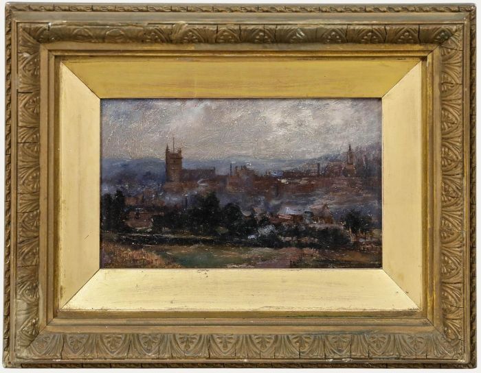 Joseph Alfonso Toft (1866-1964) - 20th Century Oil, Smoke over the Rooftops