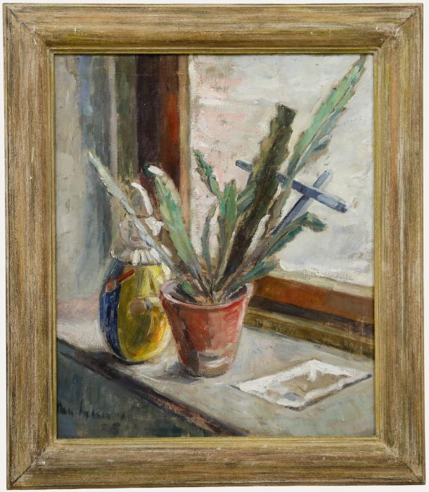 1923 Oil - Still Life with Plant and Clown