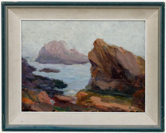Roy C. Avery - Framed Early 20th Century Oil, Fog Off Cape Ann