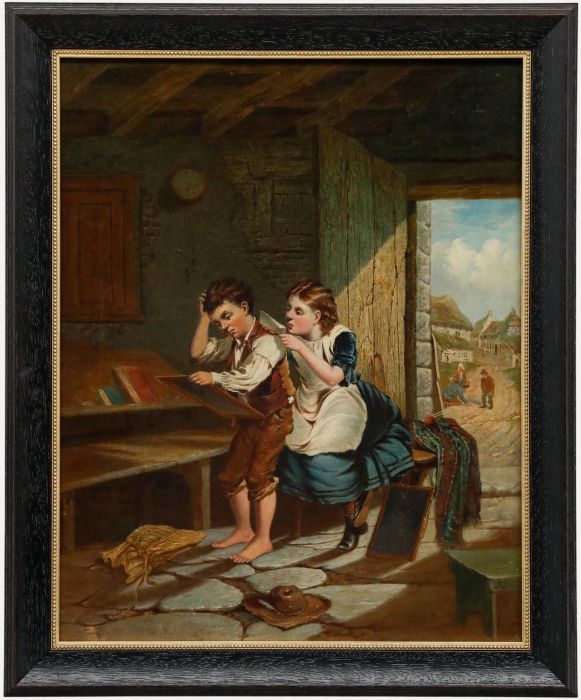 James Clarke Waite (1832-1920) - Late 19th Century Oil, In the Schoolroom