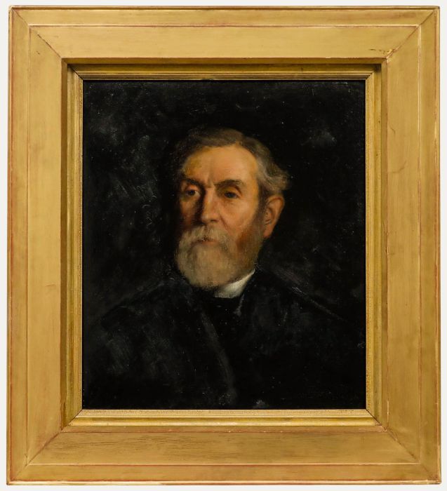 Framed 19th Century Oil - Portrait of Reverend Charles Neville
