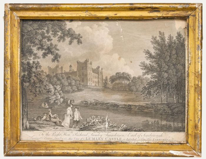 Byrne and Middiman after Hearne - 1779 Engraving, A View of Lumley Castle