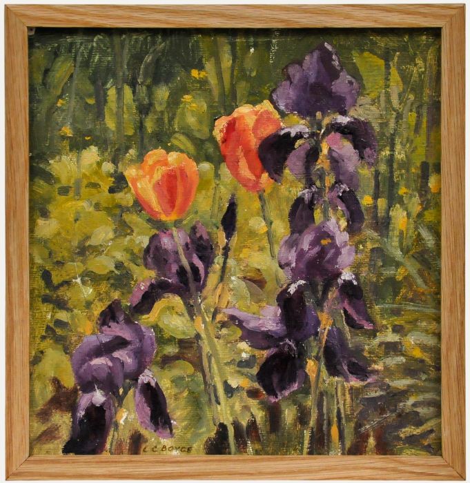 Leslie Charles Boyce - 20th Century Oil, Irises and Tulips