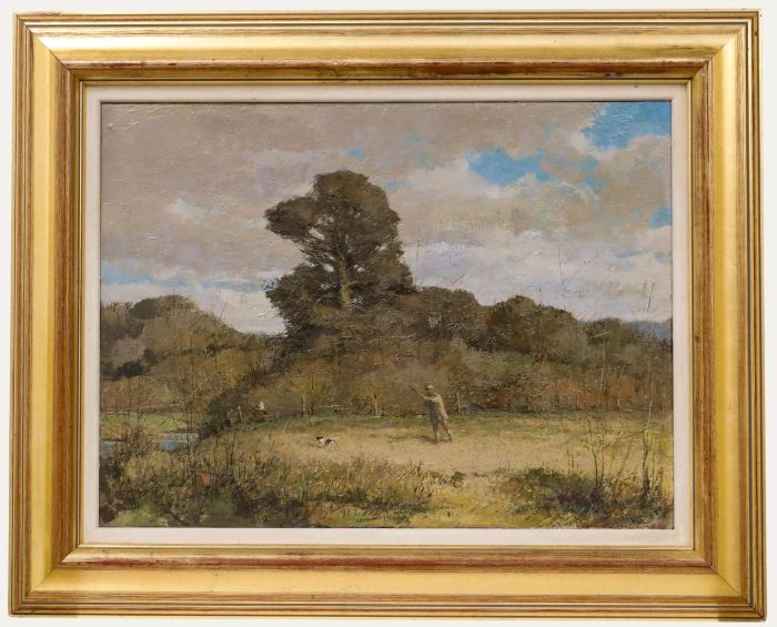 R. A. Wyatt - Framed 20th Century Oil, Simple Pleasures - Rough Shooting