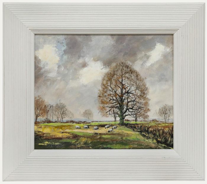 R. Brookes - Framed 20th Century Oil, Autumn Grazing