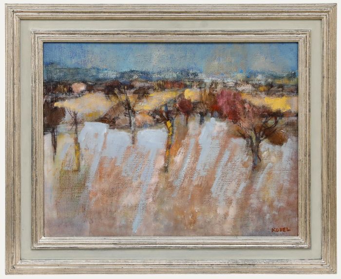 Harold Kopel (1915-2009) - Framed 20th Century Oil, Autumn Rain