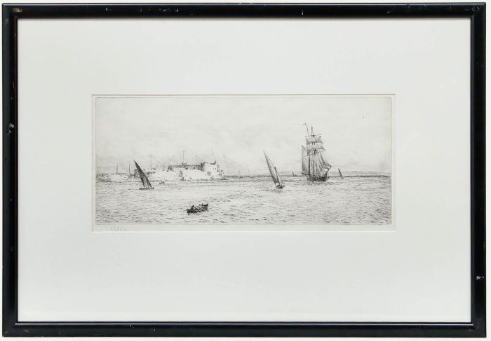 William Lionel Wyllie (1851-1931) - Framed Early 20th Century Etching, Syracuse
