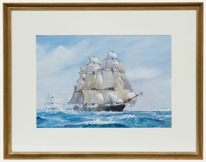 M. Batchelor - English School 20th Century Gouache, HMS Volage