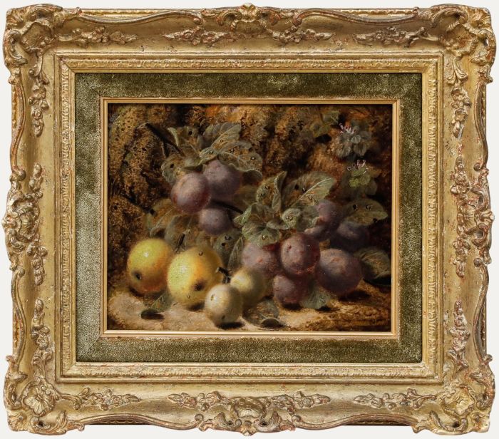 Oliver Clare (1853-1927) - Late 19th Century Oil, Still Life with Plums