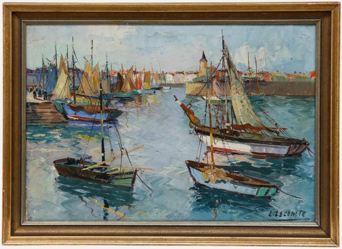 Léopold Lecomte (1890-1963) - Impressionist Mid 20th Century Oil, Reflections