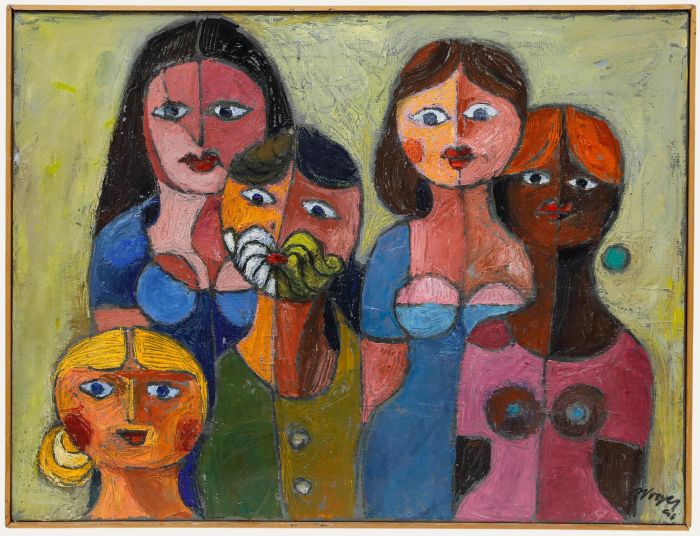 Alfred Vogel (1914-2003) - Framed 20th Century Oil, Family Portrait