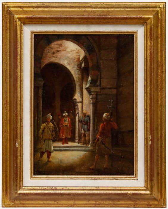 Framed Early 20th Century Oil - The Sultan's Palace