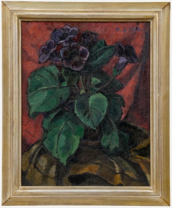 Adolf Valentin Saile (1905-1994) - Framed Mid 20th Century Oil, Gloxinia