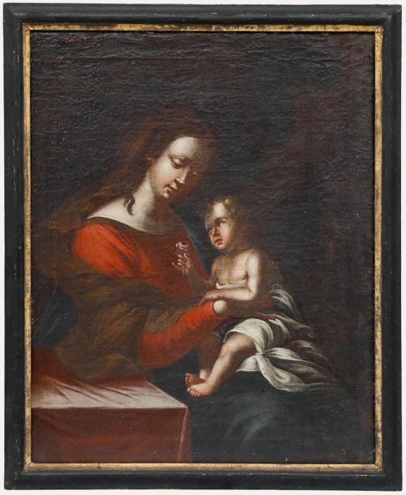 After Raphael - 18th Century Oil, Madonna of the Rose