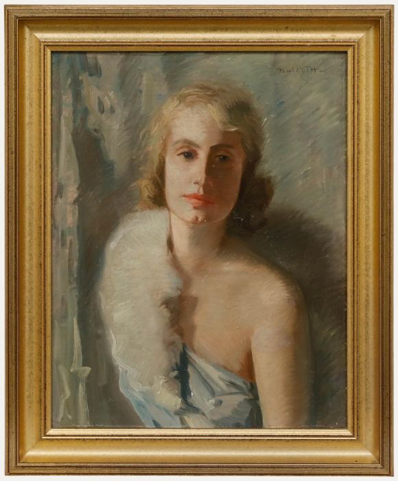Toni Roth (1899-1971) - Framed Mid 20th Century Oil, Portrait of Maria Grimm