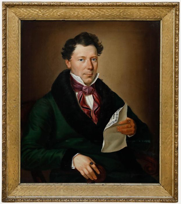 Biedermeier Period Early 19th Century Oil - Gentleman of High Standing