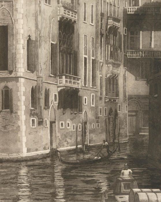 Rachel Anne Le Bas (1923-2020) - 20th Century Aquatint, Venice - a Back Canal