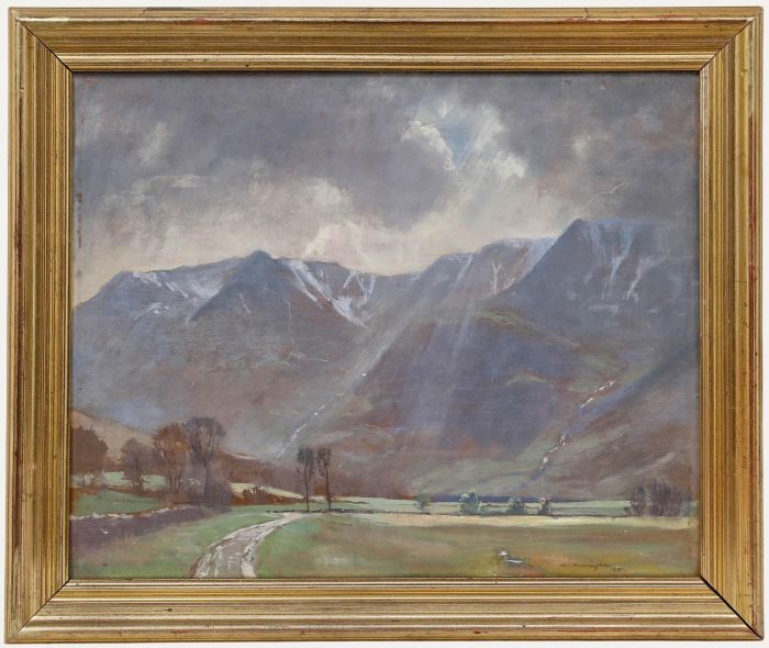 William Hartley Waddington (1883-1961) - Framed 1926 Oil, Mountain Landscape