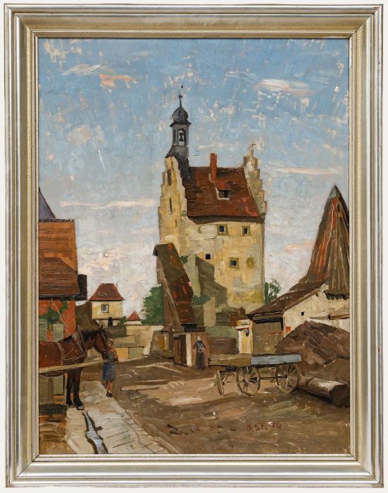 Karl Stretz (1900-1965) - Framed Mid 20th Century Oil, Franconian Village
