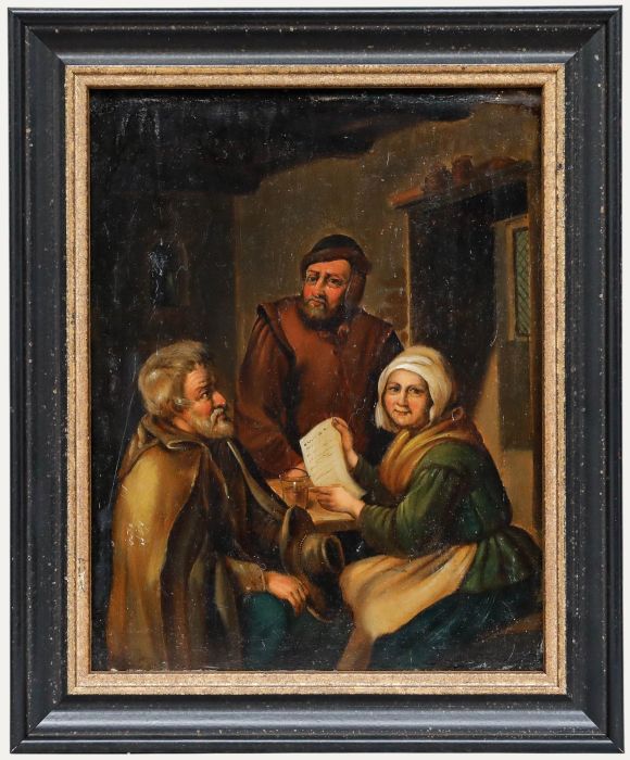 Manner of David Teniers the Younger (1610-1690) - 19th Century Oil, The Letter