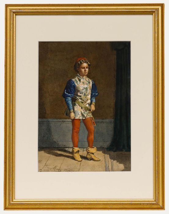 Franz Meerts (1836-1896) - 19th Century Watercolour, Florentine Boy