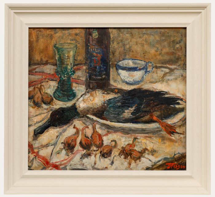 Jehan Frison - Framed Mid 20th Century Oil, Still Life with Poultry