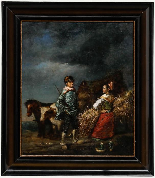 Early 19th Century Oil - Harvest Pause