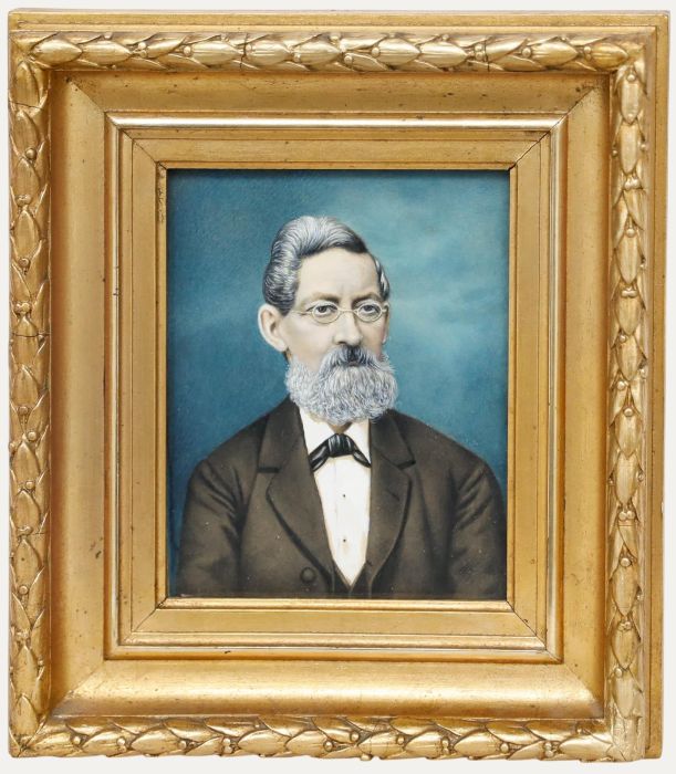 The Franquet Portraits - 19th Century Gouache, Portrait of a Franquet Gentleman