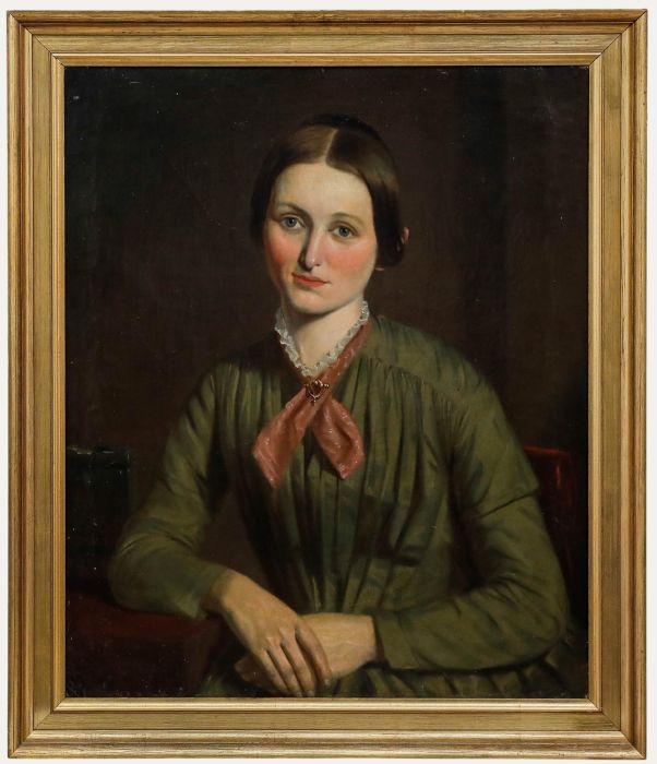 American School Mid 19th Century Oil - Portrait of Perses Elizabeth Cooper