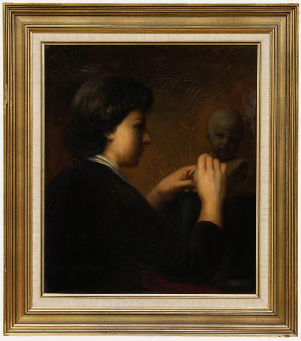 Attrib. Gerrit Buitendijk Kuijk (1805-1884) - Mid 19th Century Oil, The Sculptor