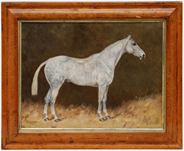 Follower of George Paice (1854-1925) - Framed Oil, Portrait of Nimrod