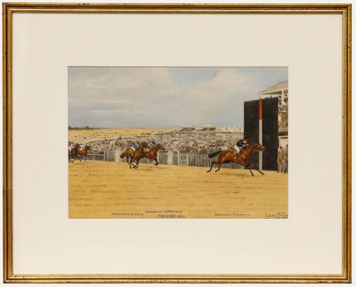 Isaac Cullin - 1913 Watercolour, The Epsom Oaks, 1903