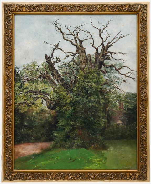 G. Warren - Framed 20th Century Oil, The Forgotten Oak