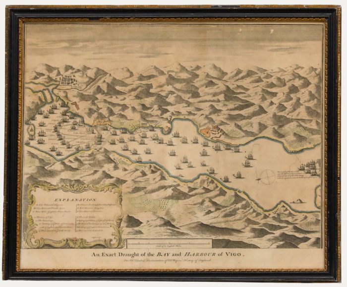 James Basire (1730-1802) - 18th Century Engraving, The Bay and Harbour of Vigo
