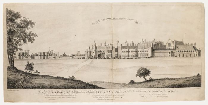 John Pye after Wenceslaus Hollar - Engraving, A View of Hampton Court Palace