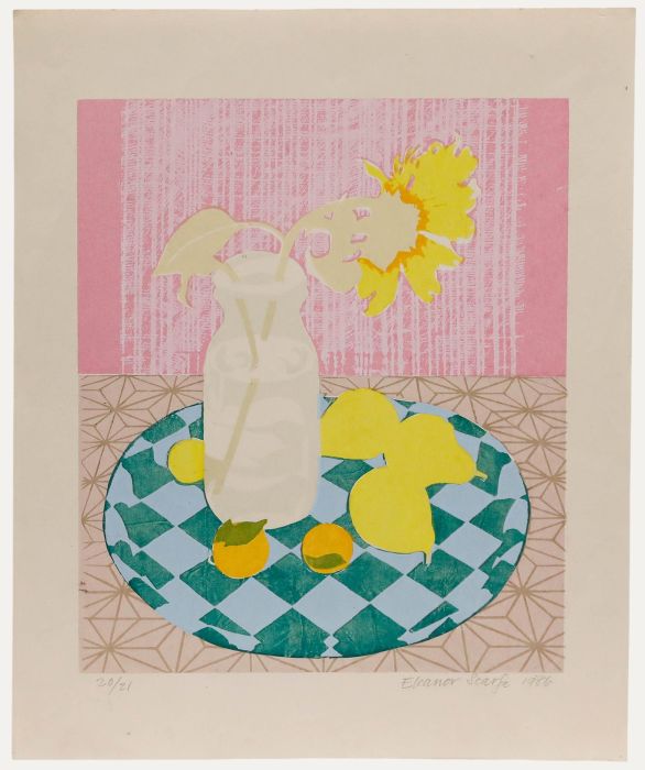 Eleanor Scarfe (1911-1992) - 20th Century Silkscreen, Sunflower & Fruit I