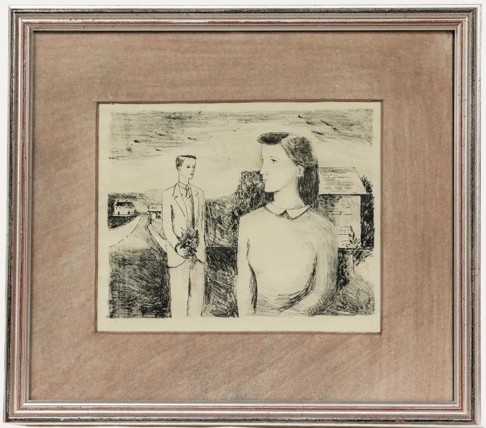Henry Cliffe (1919-1983) - 1946 Lithograph, Two Figures