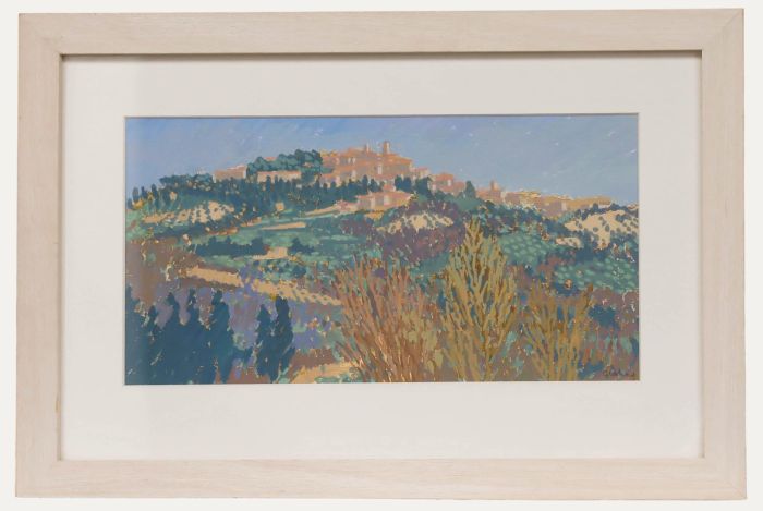 Annabel Gosling (b.1942) - Contemporary Gouache, Mediterranean Hillside