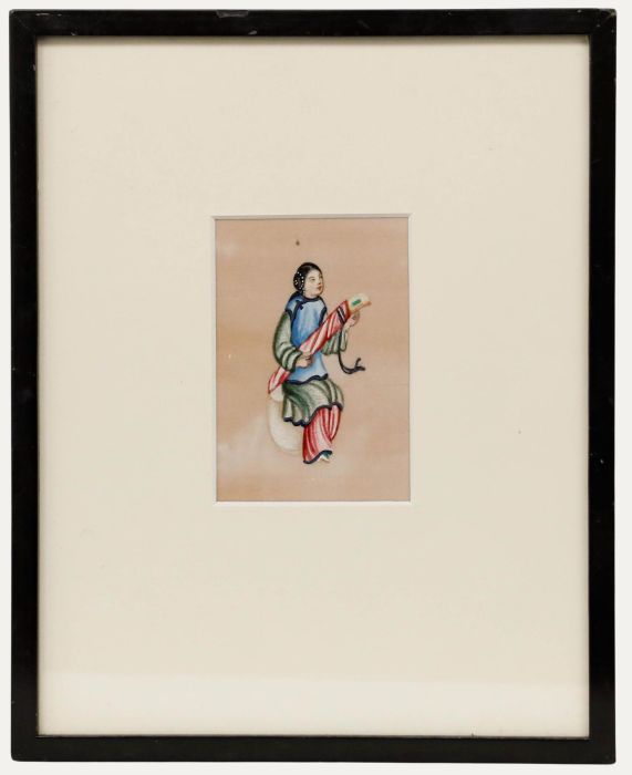 Framed 19th Century Gouache - The Artist
