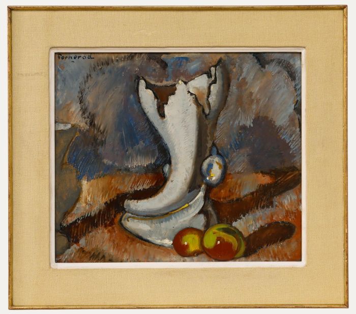 Rodolphe Fornerod (1877-1953) - Framed Oil, Still Life with Sculptural Vase